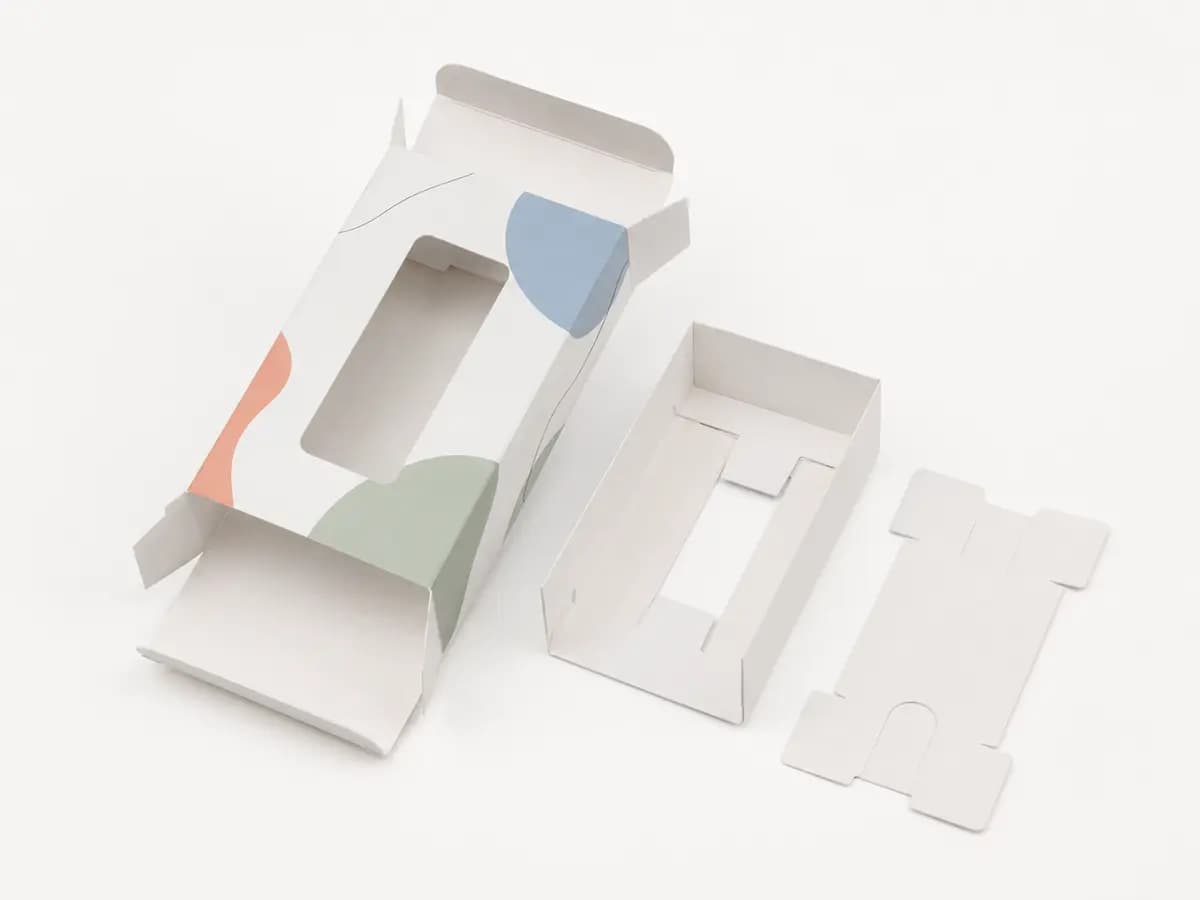 Window folding carton with removable white paperboard product insert