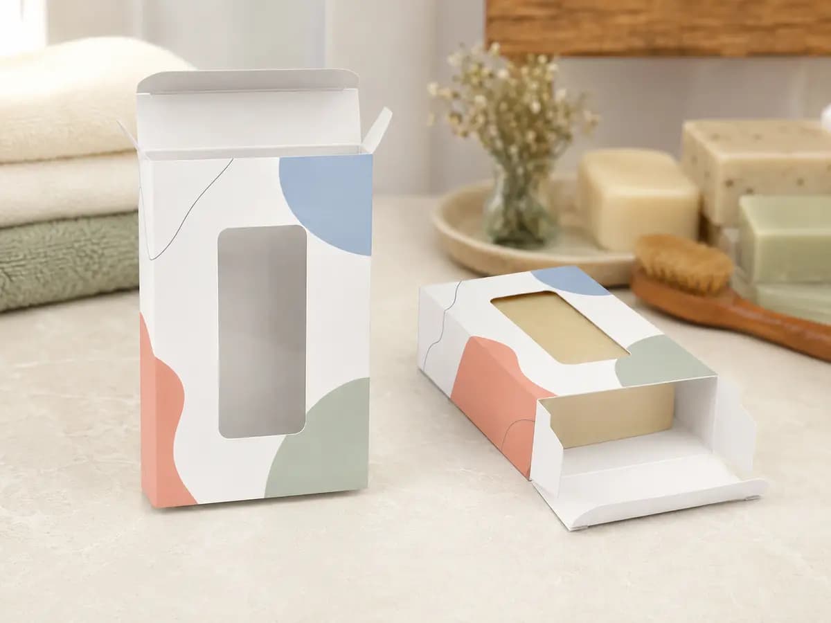 Window tuck-end folding cartons used for unbranded soap and personal care products